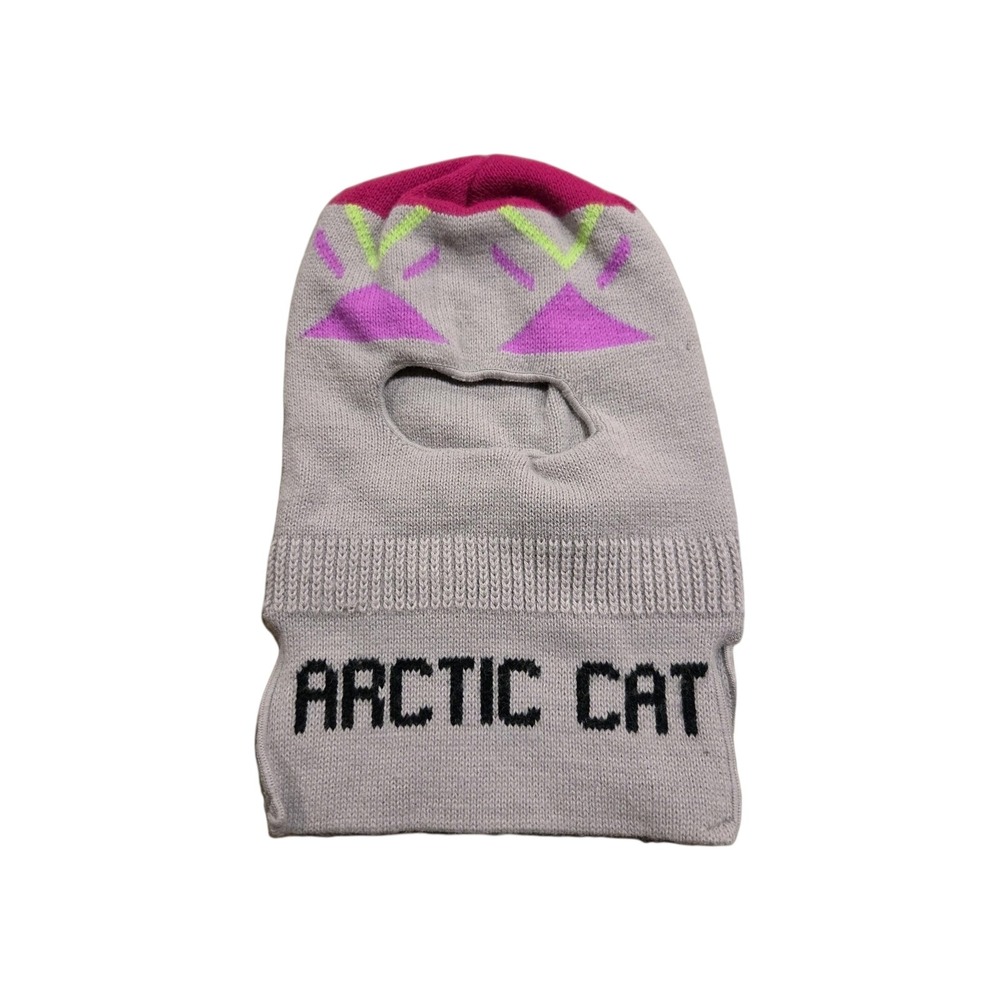 Vintage 80s Arctic Cat Acrylic Full Face Snowmobile Mask balaclava